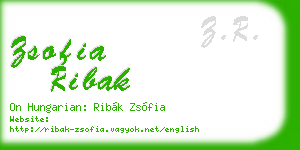 zsofia ribak business card